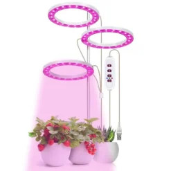 LED Plant Grow Light 5 dimbara lägen Timing USB LED-växtlampa för suckulenter krukväxter