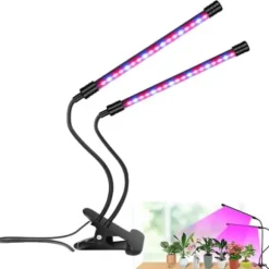 LED -plantebelysning - Dobbelt fuld spektrumplantelampe med klemme