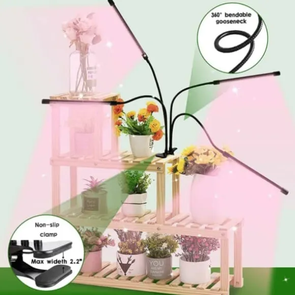 LED -plantebelysning - Dobbelt fuld spektrumplantelampe med klemme