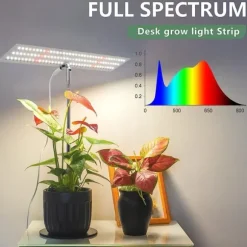 LED plantelys med 3 lystilstande og 4-trins lysdæmper