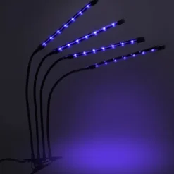 LED plantevækstlampe 80 dioder TIMER 25 W hjemmedyrkning uden netadapter