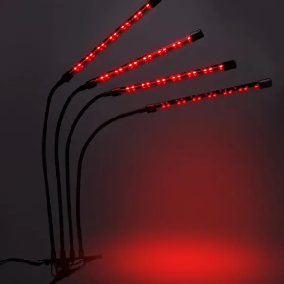 LED plantevækstlampe 80 dioder TIMER 25 W hjemmedyrkning uden netadapter