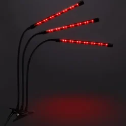 LED plantevækstlampe 60 dioder TIMER 24 W til hjemmedyrkning uden netadapter