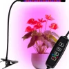 LED plantevækstlampe 20 dioder TIMER 9W hjemmedyrkning med netadapter