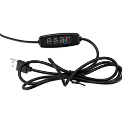 LED plantevækstlampe 20 dioder TIMER 9W hjemmedyrkning med netadapter