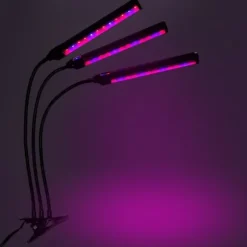 LED plantevækstlampe 72 dioder TIMER 25 W hjemmeplantedyrkning uden netadapter