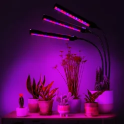 LED plantevækstlampe 72 dioder TIMER 25 W hjemmeplantedyrkning uden netadapter
