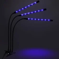 LED plantevækstlampe 60 dioder TIMER 24 W hjemmeplantedyrkning med netadapter