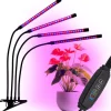 LED plantevækstlampe 80 dioder TIMER 25 W hjemmeplantedyrkning med netadapter