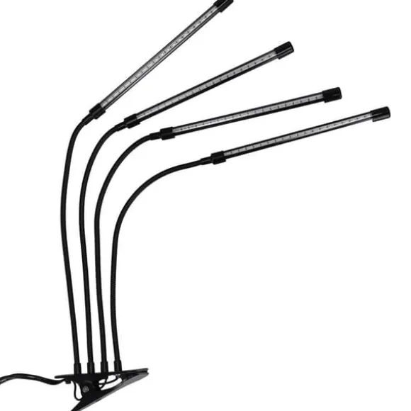 LED plantevækstlampe 80 dioder TIMER 25 W hjemmeplantedyrkning med netadapter