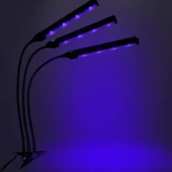 LED plantevækstlampe 72 dioder TIMER 25W hjemmeplantedyrkning med netadapter
