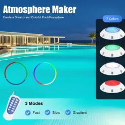 LED Pool Light, AC 12V, 36W, IP68 Vandtæt Rating, 360 LED Perler, 50000 Timers Levetid