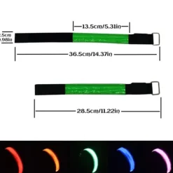 LED reflekterende armbånd - 4-pak - USB genopladelige - justerbare sikkerhedslys til udendørsaktiviteter