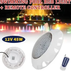 LED Svømmebassinlys, 45W RGB Farver, Vandtæt IP68,41-50V