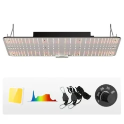 LED Vækstlys, 200 W fuldspektret dæmpbar, højtydende Samsung dioder til indendørs planter i væksttelt. Daisy chain driver til 2x4/3x3 ft.
