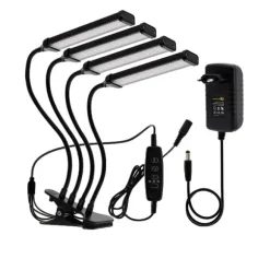 LED Vækstlys, Fuld Spektrum, Dæmpbar Timing, 12V Adapter 80W