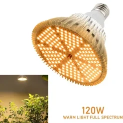 LED Vækstlys, Fuld Spektrum, Indendørs Blomsterplanter, 120W varm hvid