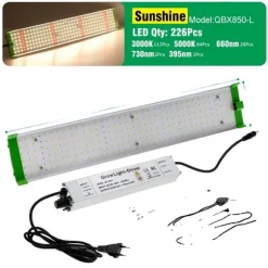 LED Vækstlys, Fuldt Spektrum 85W, Justerbar Lysstyrke,Sollys Lys