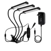 LED Vækstlys, Skrivebordsclip & Gulvstående, 12V Dæmpbar, Justerbar Længde 40cm-160cm,60W Rød Blå