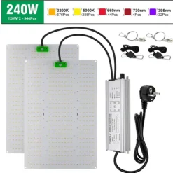 LED Vækstlys, 120W eller 240W muligheder, Dæmpbar, Fuldspektrum,240W