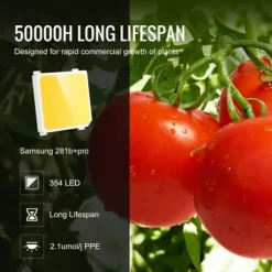 LED Vækstlys, 150W fuldspektrum dæmpbar, kraftfulde Samsung dioder til indendørs planter og drivhus. Daisy Chain driver til 3x3 ft telt.
