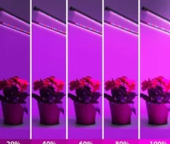LED-lampe til dyrkning af planter, fuldspektret blomstervækst med klipsjustering