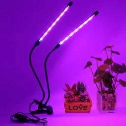 LED-lampe til dyrkning af planter, fuldspektret blomstervækst med klipsjustering