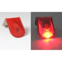 LED-lys Magnetisk Clip Sikkerhed Løb Nat Campingaktiviteter - Rød