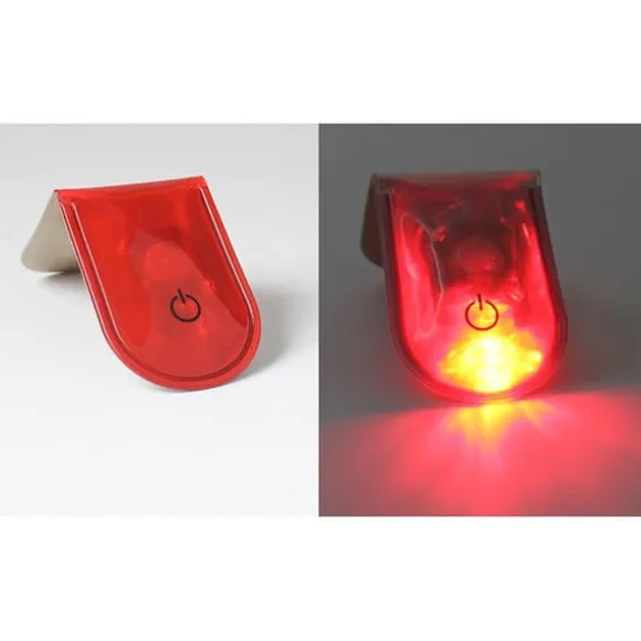 LED-lys Magnetisk Clip Sikkerhed Løb Nat Campingaktiviteter - Rød
