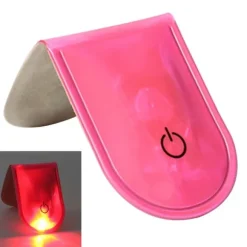LED-lys Magnetisk Clip Sikkerhed Løb Nat Campingaktiviteter - Lyserød
