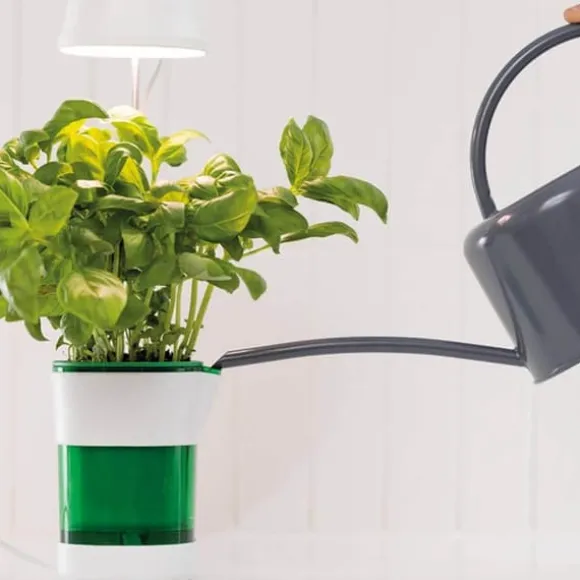 LED-plantelampe med selvvandende potte - fuldspektret plantebelysning