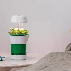 LED-plantelampe med selvvandende potte - fuldspektret plantebelysning
