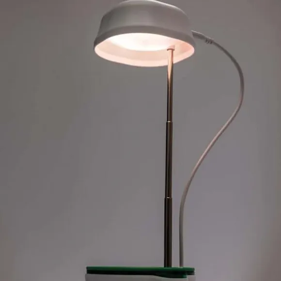 LED-plantelampe med selvvandende potte - fuldspektret plantebelysning