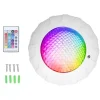LED-poollampor DC12V/38W med fjärrkontroll IP68 Vattentät RGB Färgglad energibesparande poollampa för dammfontänpool