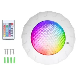 LED-poollampor DC12V/38W med fjärrkontroll IP68 Vattentät RGB Färgglad energibesparande poollampa för dammfontänpool