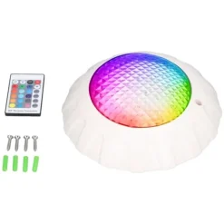 LED-poollampor DC12V/38W med fjärrkontroll IP68 Vattentät RGB Färgglad energibesparande poollampa för dammfontänpool