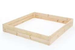 Letadgang 120x120x18 cm Fyrretræs Højbed til Ældre med Jordklæde