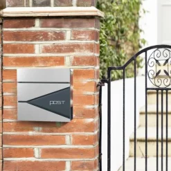 Letterbox - Låsbar vægbrevkasse - Med avisrum - Moderne - Sølv