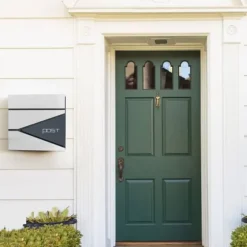 Letterbox - Låsbar vægbrevkasse - Med avisrum - Moderne - Sølv