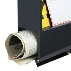 Letterbox - Låsbar vægbrevkasse - Med avisrum - Moderne - Sølv