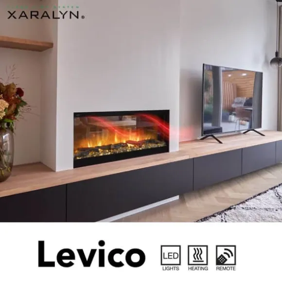Levico 120 el-indbygningsovn - 3-sidet indbygningsovn med varme - 1400 Watt - fjernbetjening
