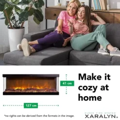 Levico 120 el-indbygningsovn - 3-sidet indbygningsovn med varme - 1400 Watt - fjernbetjening