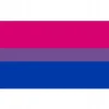 LGBT REGNBUEFLAG STOR 90x150cm BISEKSUALITET F7