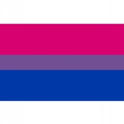 LGBT REGNBUEFLAG STOR 90x150cm BISEKSUALITET F7