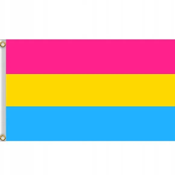 LGBT REGNBUEFLAG STOR 90x150cm PANSEKSUALITET F2