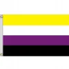 LGBT REGNBUEFLAG STOR 90x150cm IKKE-BINÆR F1