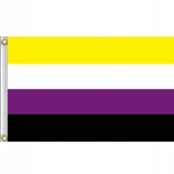LGBT REGNBUEFLAG STOR 90x150cm IKKE-BINÆR F1
