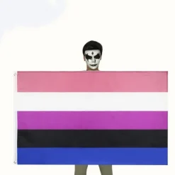 LGBT REGNBUEFLAG STOR 90x150cm GENDFLUID F4