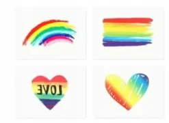 LGBT-flag 150x90 cm regnbueflag LGBTQ parade klistermærker vimpler
