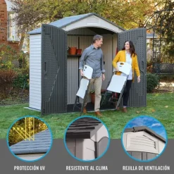 Lifetime Harpiks Opbevaringsskur 92300 3 M² Beige 214 X 142 X 227 cm